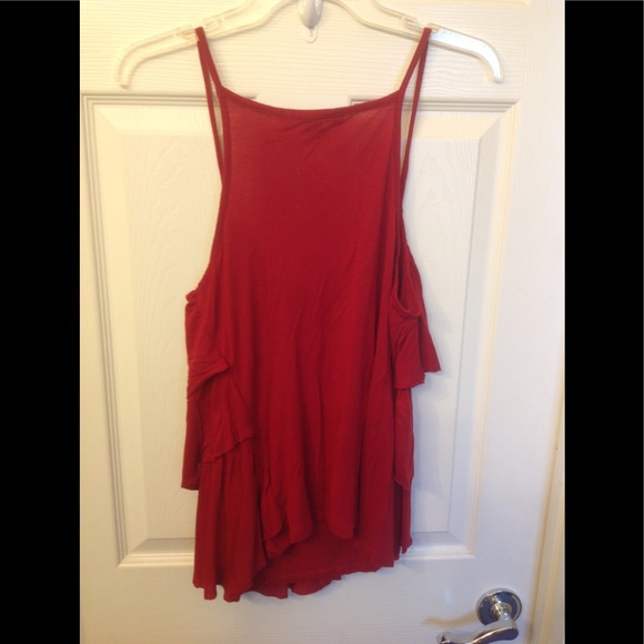 Forever 21 Red Tiered Tank 🍒 Cute Top Large - Picture 4 of 6